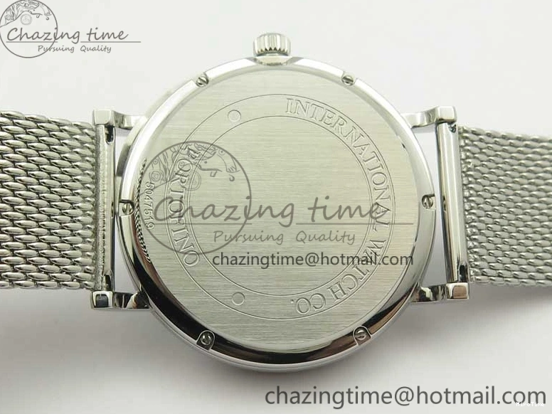 MIROTIME 0104 FastDry Portofino IW356501 SS V3 MK 1:1 Best Edition Black Dial On SS Mesh Bracelet MIYOTA 7195